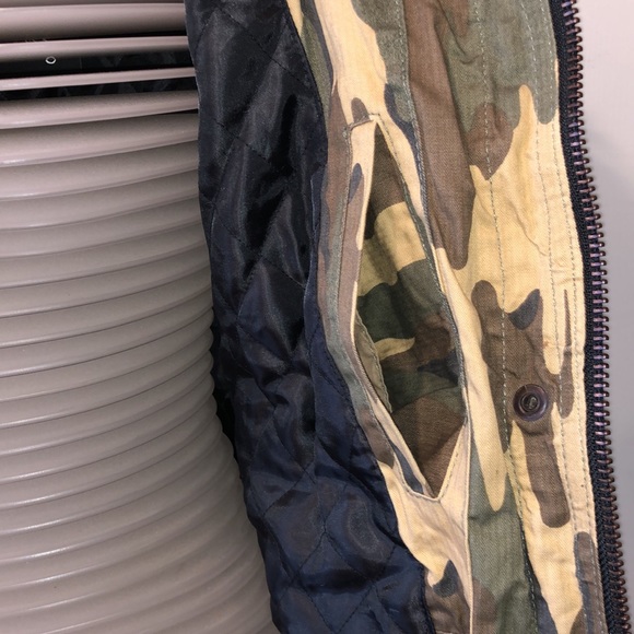 NWT Rockstar & Angels Removable fur hoodie jacket camouflage army - Picture 14 of 16